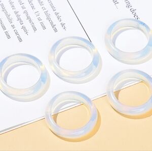 Size 9 Iridescent Opalite Crystal Finger Ring Taylor Swift Gemstone (Qty. 1)